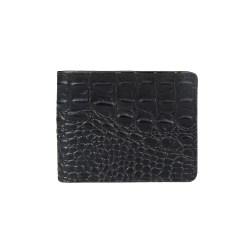 Croco Skin Wallet - Black