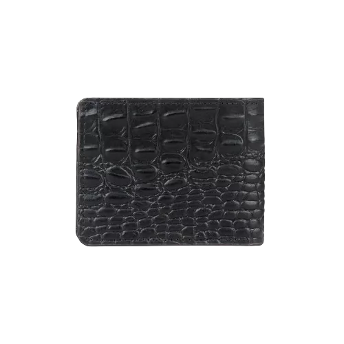 Croco Skin Wallet - Black